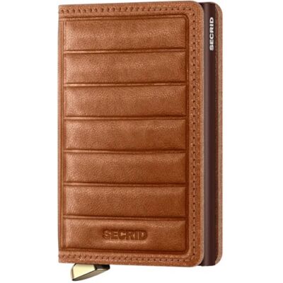 SECRID Premium Emboss Lines Slimwallet-cognac SECRID Premium Emboss Lines Slimwallet-cognac