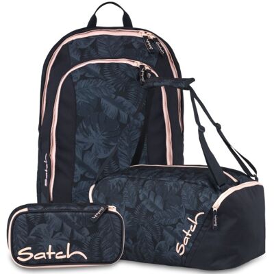 satch Set aus air + Sporttasche + Schlamperbox 26-Midnight Jungle satch Set aus air + Sporttasche + Schlamperbox 26-Midnight Jungle