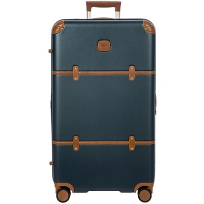 BRICS Trolley Trunk 80 cm BBG38316-blue/tan BRICS Trolley Trunk 80 cm BBG38316-blue/tan