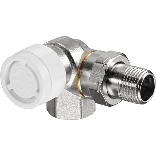 Oventrop Baureihe AV 9 Thermostatventil 1183470 Messing vernickelt, DN 10, Winkel/Eck, links
