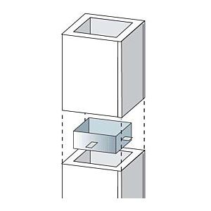 Bertrams Camino-fix Edelstahlverbinder 02EV14 Maße 140/140 mm