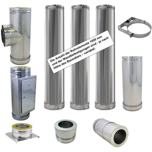 Bertrams Dw Fertig-Schornstein 22KP2-160 Ø 160, 5,7 m, Komplettpaket