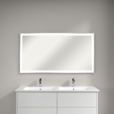 Villeroy & Boch Finero LED Spiegel - Weiß - 130x70 cm - Badezimmer Spiegel Villeroy & Boch Finero LED Spiegel - Weiß - 130x70 cm - Badezimmer Spiegel