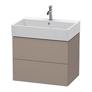 Duravit L-Cube Waschtisch-Unterschrank LC627604343 68,4 x 45,9 cm, basalt matt, 2 Schubkästen, wandhängend