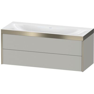 Duravit Xviu C-Bonded Set Wandhängend Badmöbel mit 2 Schubladen - Betongrau Matt Duravit Xviu C-Bonded Set Wandhängend Badmöbel mit 2 Schubladen - Betongrau Matt