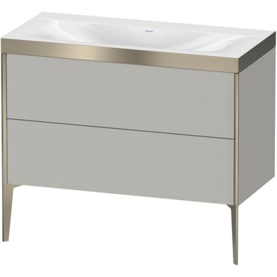 Duravit Xviu C-Bonded Set Waschbecken - Wandmontage, Betonggrau Matt, 2 Schubladen Duravit Xviu C-Bonded Set Waschbecken - Wandmontage, Betonggrau Matt, 2 Schubladen