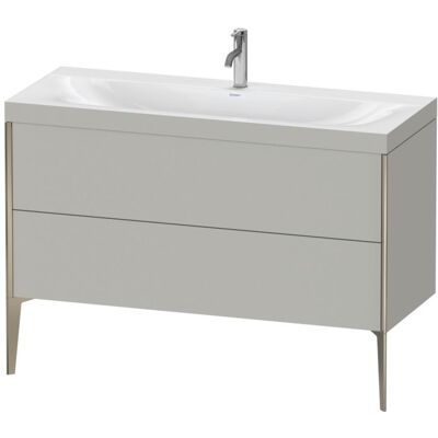 Duravit Xviu C-Bonded Set Bodenstehend Betongrau Matt - Waschtisch-Set Duravit Xviu C-Bonded Set Bodenstehend Betongrau Matt - Waschtisch-Set
