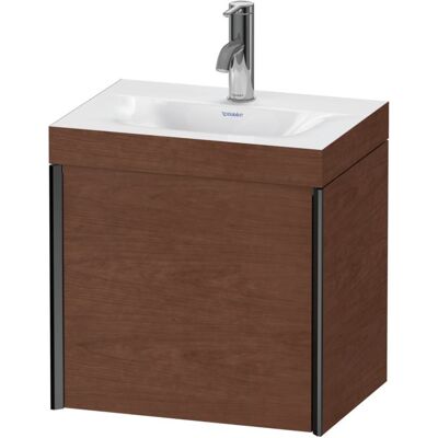 Duravit Wand-Waschtisch-Set - Amerikanischer Nussbaum / Schwarz Matt - C-Bonded Duravit Wand-Waschtisch-Set - Amerikanischer Nussbaum / Schwarz Matt - C-Bonded