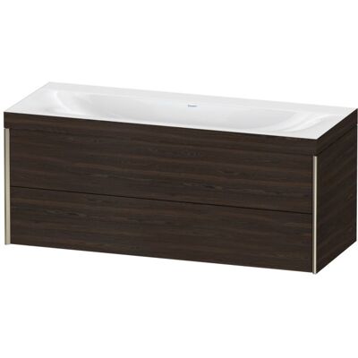 Duravit Nussbaum gebürstet/Profil Champagner Matt Wandhäng-Set - Badezimmermöbel Duravit Nussbaum gebürstet/Profil Champagner Matt Wandhäng-Set - Badezimmermöbel