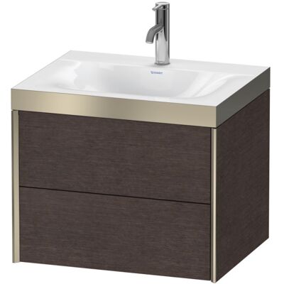 Duravit Modell XV4614OB172P Eiche dunkel gebürstet Wandhängendes 2-Schubladen-Badset - Badtyp Duravit Modell XV4614OB172P Eiche dunkel gebürstet Wandhängendes 2-Schubladen-Badset - Badtyp