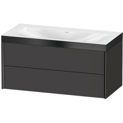 Duravit Wandhängendes Waschtisch-Set Graphit Supermatt - XV4616NB280P Duravit Wandhängendes Waschtisch-Set Graphit Supermatt - XV4616NB280P