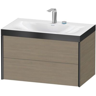 Duravit Xviu Eiche Terra/Schwarz Matt Wandhängendes Badmöbel-Set - Badmöbel-Set Duravit Xviu Eiche Terra/Schwarz Matt Wandhängendes Badmöbel-Set - Badmöbel-Set