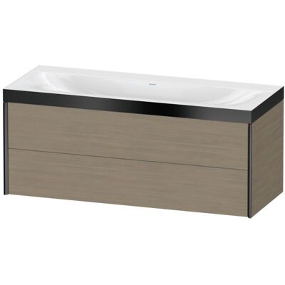 Duravit Xviu C-Bonded Set Wandhängend Eiche Terra/Schwarz Matt - Badmöbel Duravit Xviu C-Bonded Set Wandhängend Eiche Terra/Schwarz Matt - Badmöbel