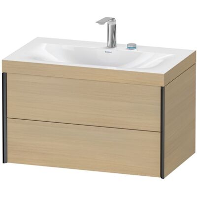 Duravit Wandhängendes C-Bonded Waschtisch-Set - Mediterrane Eiche / Schwarz Matt Duravit Wandhängendes C-Bonded Waschtisch-Set - Mediterrane Eiche / Schwarz Matt