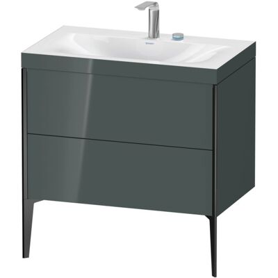 Duravit Modell XViu Bodenstehendes Set mit Dolomiti Grau Hochglanz - Waschtisch-Set Duravit Modell XViu Bodenstehendes Set mit Dolomiti Grau Hochglanz - Waschtisch-Set