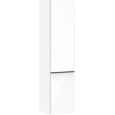 Hansgrohe Xelu Q Wandhochschrank - Weiß Hochglanz / Matteschwarz - Hochschrank Hansgrohe Xelu Q Wandhochschrank - Weiß Hochglanz / Matteschwarz - Hochschrank