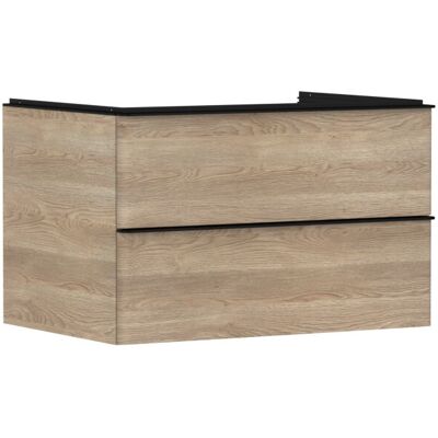 Hansgrohe Xelu Q Waschtischunterschrank 54076670 780x485x550mm, 2 Schubkästen, Eiche Natur, mattschwarz Hansgrohe Xelu Q Waschtischunterschrank 54076670 780x485x550mm, 2 Schubkästen, Eiche Natur, mattschwarz
