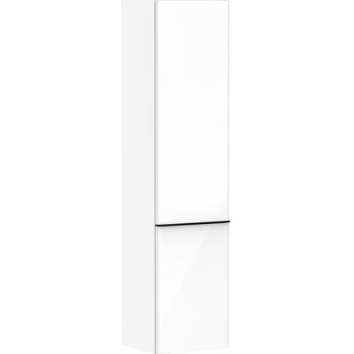 Hansgrohe Xelu Q Hochschrank 54139670 370x400x1650mm, Türanschlag rechts, weiß hochglanz, mattschwarz Hansgrohe Xelu Q Hochschrank 54139670 370x400x1650mm, Türanschlag rechts, weiß hochglanz, mattschwarz