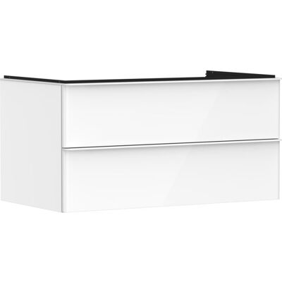 Hansgrohe Xelu Q Waschtischunterschrank - 2 Schubladen - 980x550mm - Hochglanz Weiß Hansgrohe Xelu Q Waschtischunterschrank - 2 Schubladen - 980x550mm - Hochglanz Weiß