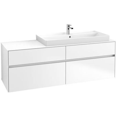 Villeroy & Boch Collaro Waschbeckenunterschrank - 4 Auszüge - Weiß Matt Villeroy & Boch Collaro Waschbeckenunterschrank - 4 Auszüge - Weiß Matt