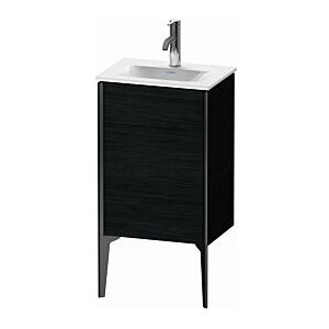 Duravit XViu Waschtisch-Unterschrank XV4068LB216 43x31x59,1cm, 1 Tür, schwarz matt, Tür links, Eiche schwarz