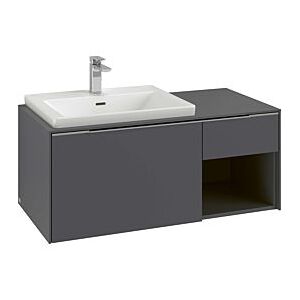 Villeroy und Boch Subway 3.0 Waschtisch-Unterschrank C572L2VM 100,1x42,25x51,6cm, mit LED/Griff monochrom, taupe