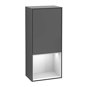 Villeroy und Boch Finion Seitenschrank G540PHGJ 41,8cm, links, Emotion, Regal unten Glossy Black, Light grey matt