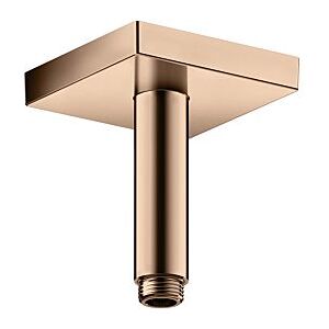 Hansgrohe Deckenanschluss 26437300 100 mm, polished red gold, eckig