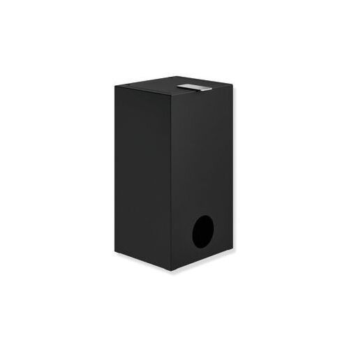 Hewi System 900 Hygieneabfallbehälter 900.05.00660DC Edelstahl pulverbeschichtet schwarz tiefmatt, mit Hygienebeutelspender