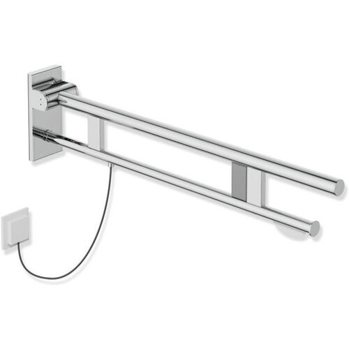 Hewi System 900 Stützklappgriff 900.50.14040 Ausladung 850 mm, Edelstahl verchromt, rechts
