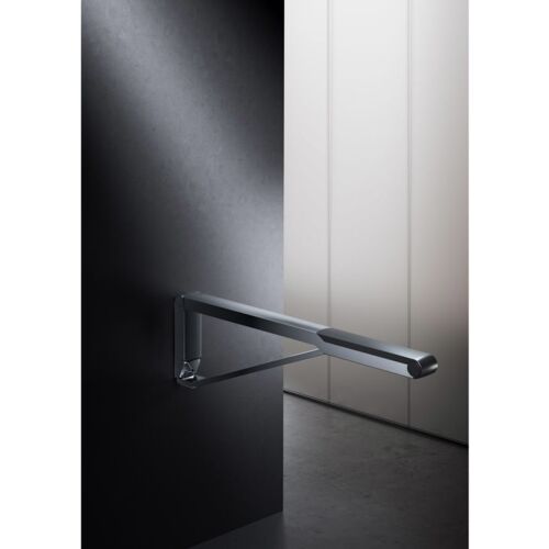 Keuco Axess WC-Stützklappgriff 35003170837 Aluminium silber-eloxiert/schwarz, 850 mm