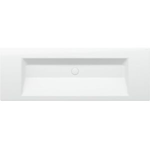 qua Eingebauter Waschtisch - 140x49,5cm - Weiß - Modernes Badezimmer-Accessoire qua Eingebauter Waschtisch - 140x49,5cm - Weiß - Modernes Badezimmer-Accessoire