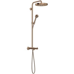 Hansgrohe AXOR One Duschsystem mit Thermostat und Duschkopf 280 48795300 Unterputz, Fertigmontageset, 1 Strahlart wassersparend, EcoSmart, 8 l/min, polished red gold Hansgrohe AXOR One Duschsystem mit Thermostat und Duschkopf 280 48795300 Unterputz, Fertigmontageset, 1 Strahlart wassersparend, EcoSmart, 8 l/min, polished red gold