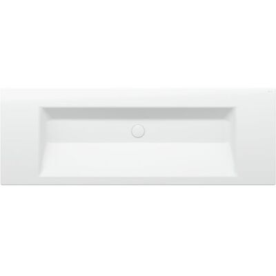 qua Eingebauter Waschtisch - 140x49,5cm - Weiß - Modernes Badezimmer-Accessoire qua Eingebauter Waschtisch - 140x49,5cm - Weiß - Modernes Badezimmer-Accessoire