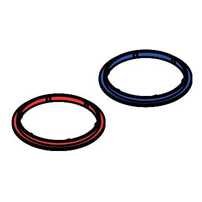 Hansgrohe Axor Massaud Rot/Blau 4-Loch Wannenarmatur Hansgrohe Axor Massaud Rot/Blau 4-Loch Wannenarmatur