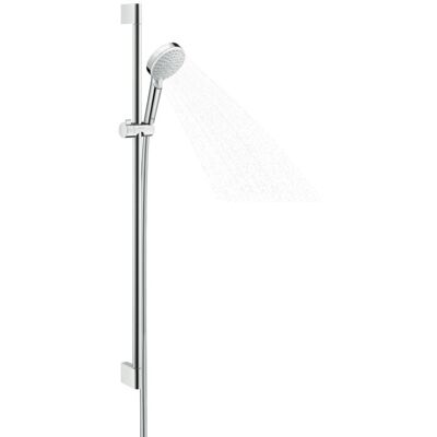 Hansgrohe Crometta Vario Brauseset 27813400 weiss-chrom, 90 cm Stange, Ecostat 1001 CL Hansgrohe Crometta Vario Brauseset 27813400 weiss-chrom, 90 cm Stange, Ecostat 1001 CL