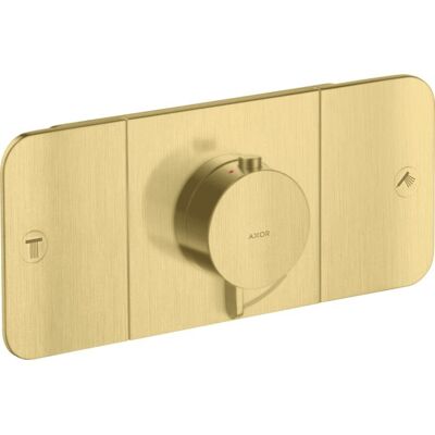 Hansgrohe Axor One Thermostat-Set - Wandmontage - Messing gebürstet Hansgrohe Axor One Thermostat-Set - Wandmontage - Messing gebürstet