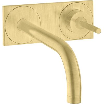 Hansgrohe Axor Uno Wandmontage-Set - 165mm Ausladung - gebürsteter Messing Hansgrohe Axor Uno Wandmontage-Set - 165mm Ausladung - gebürsteter Messing