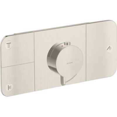 Hansgrohe Axor One Thermostatset - Edelstahl, 3 Anschlüsse Hansgrohe Axor One Thermostatset - Edelstahl, 3 Anschlüsse