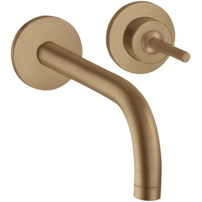 Hansgrohe Axor Uno Wandmontage-Armatur - Keramikmischer, 225mm Ausladung, Brushed Bronze Hansgrohe Axor Uno Wandmontage-Armatur - Keramikmischer, 225mm Ausladung, Brushed Bronze