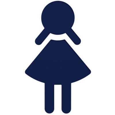 HEWI 801.91.020 Frau Symbol - Selbstklebend, 150mm x 87mm - Informationsschild HEWI 801.91.020 Frau Symbol - Selbstklebend, 150mm x 87mm - Informationsschild