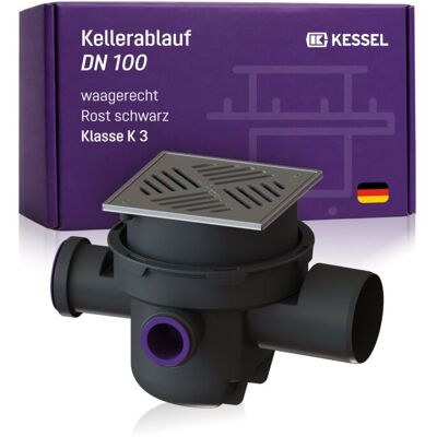 Kessel Kellerablauf 29121 DN 100, 187 x 187 mm Schlitzrost Edelstahl, verschraubt Kessel Kellerablauf 29121 DN 100, 187 x 187 mm Schlitzrost Edelstahl, verschraubt