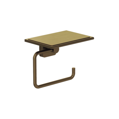 Kludi VELA S Toilettenpapierhalter mit Ablage Brushed Bronze - Toilet Roll Holder Kludi VELA S Toilettenpapierhalter mit Ablage Brushed Bronze - Toilet Roll Holder