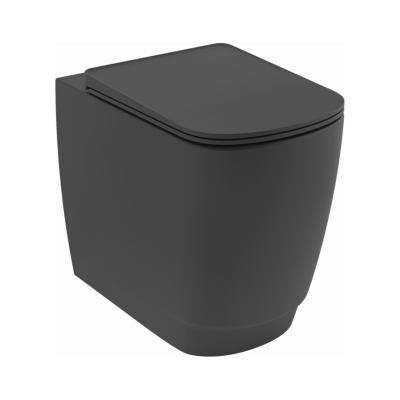Kludi RESA S Spiralflush-Stand-WC 27WCB0339 55 cm, Universalförmiger Abfluss Mattschwarz Kludi RESA S Spiralflush-Stand-WC 27WCB0339 55 cm, Universalförmiger Abfluss Mattschwarz