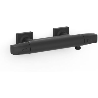 Tres Über-Wand Thermostat-Duschmischer - Schwarz Matt Tres Über-Wand Thermostat-Duschmischer - Schwarz Matt