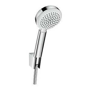 Hansgrohe Crometta 100 1jet Wannen Set 26664400 weiss-chrom, 125 cm Schlauch Metaflex