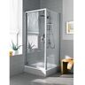 Kermi Ibiza 2000 Seitenwand TWO I2TWO075181AK 75x185cm, ESG klar, silber mattglanz