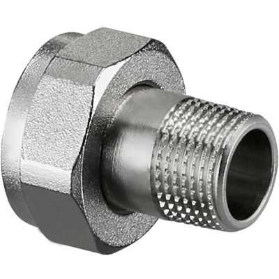 Oventrop Messing Verschraubung DN 20 - Male & Female Thread - Nickel Finish Oventrop Messing Verschraubung DN 20 - Male & Female Thread - Nickel Finish