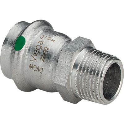 Viega Sanpress Inox 15 mm x 1/2" Rohrverbindung - Edelstahl Viega Sanpress Inox 15 mm x 1/2" Rohrverbindung - Edelstahl