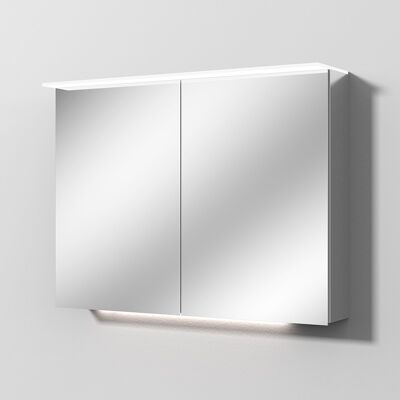Sanipa Reflection Aluminium-Spiegelschrank ANNY - Verstellbares LED-Licht - Spiegelschrank Sanipa Reflection Aluminium-Spiegelschrank ANNY - Verstellbares LED-Licht - Spiegelschrank
